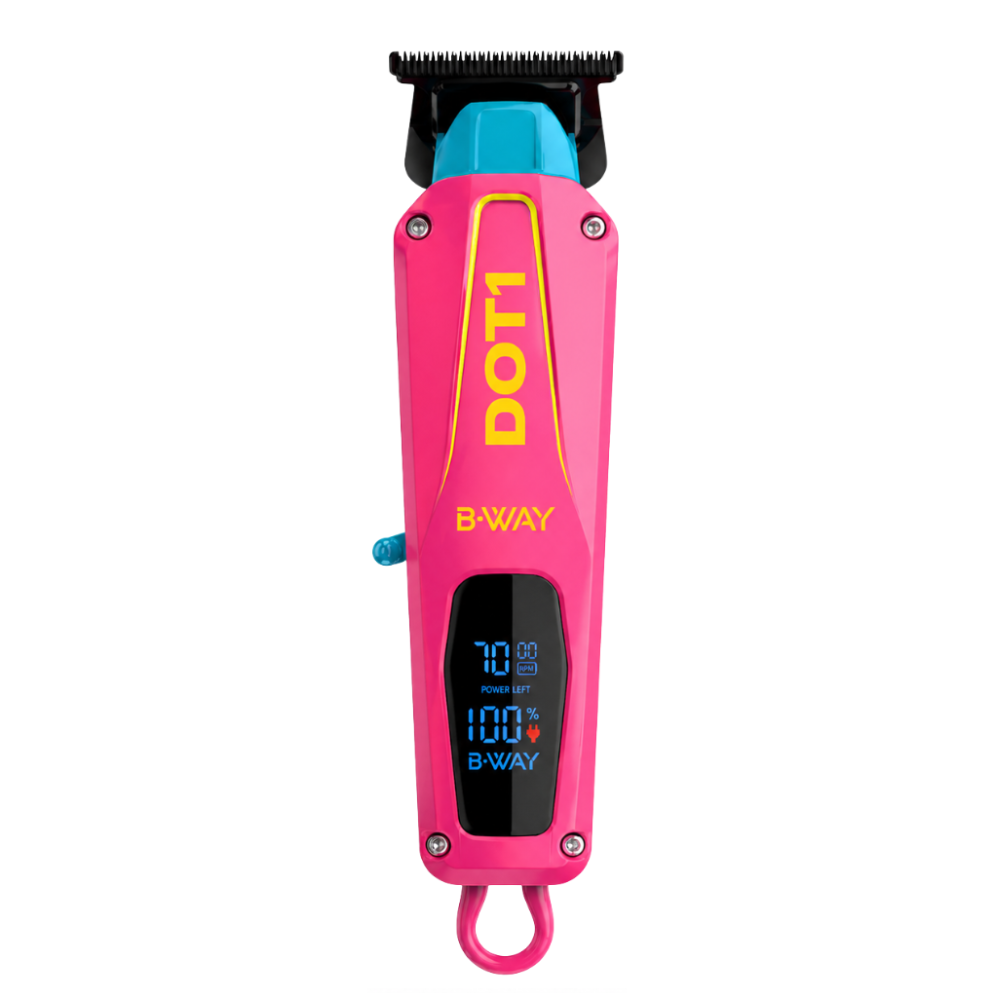 B-WAY DOT1 Professional Trimmer Pink with Cross DLC T-Blade