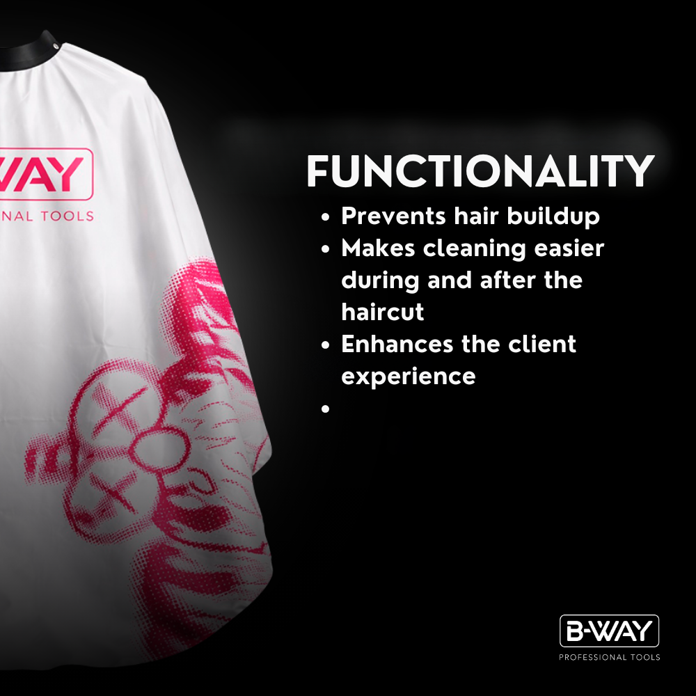 B-WAY Duo Waterproof Anti-Static Professional Barber Cape