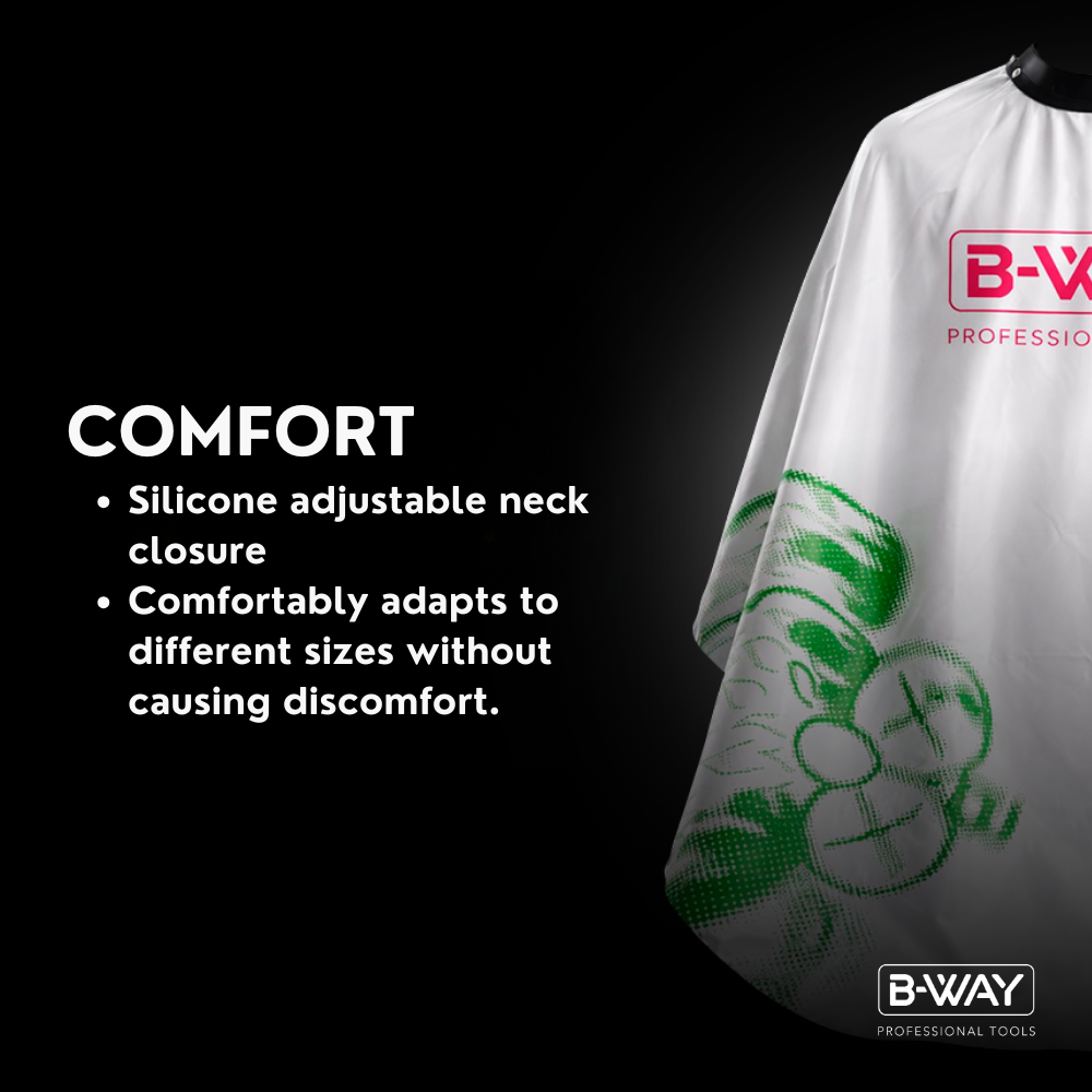 B-WAY Duo Waterproof Anti-Static Professional Barber Cape