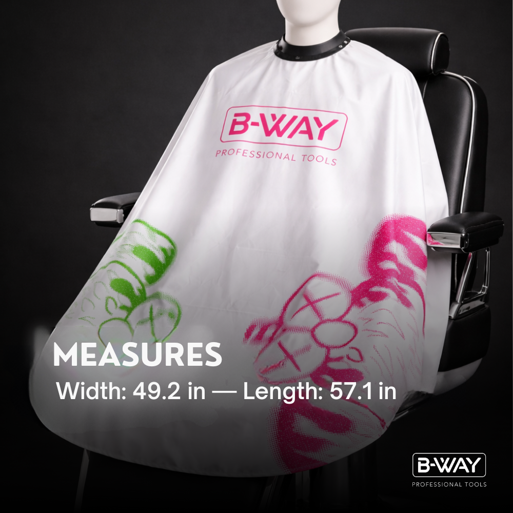 B-WAY Duo Waterproof Anti-Static Professional Barber Cape