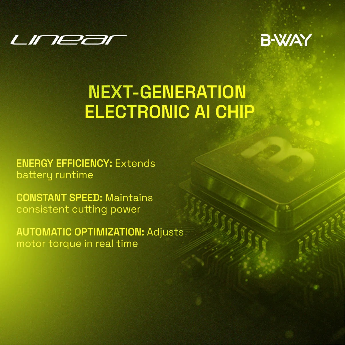 B-Way Linear Clipper Lemon Dual Core AI Professional Clipper