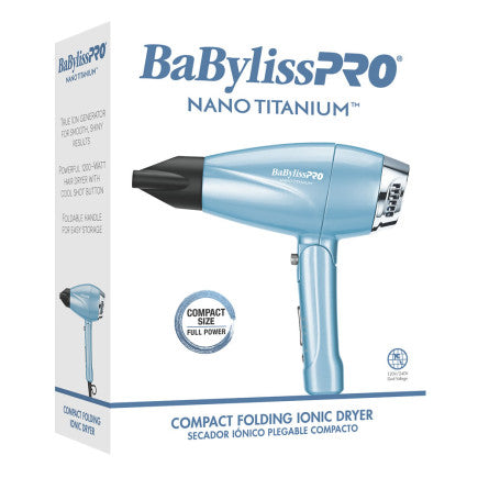 BABYLISSPRO NANO TITANIUM COMPACT FOLDING DRYER #BNT910