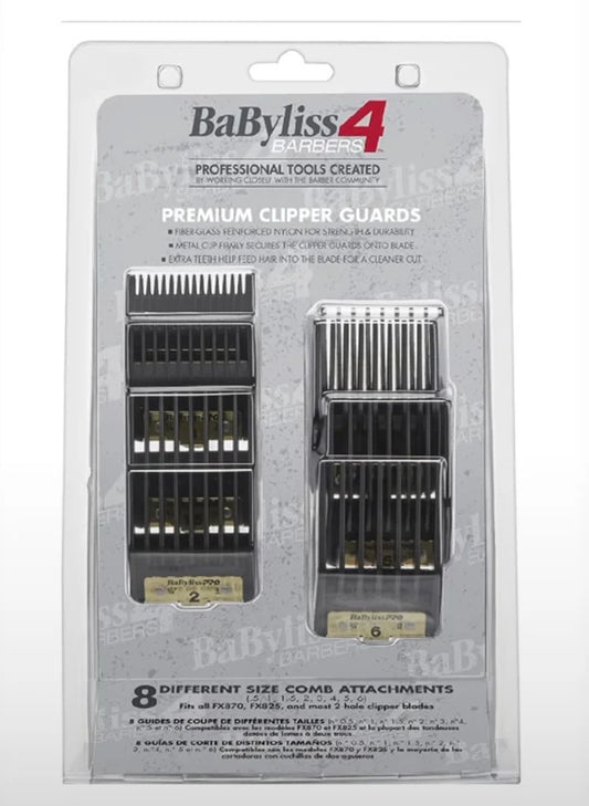 BABYLISS REPLACEMENT PREMIUM GUARD ATTACHMENTS - 8PC. # FXPCG