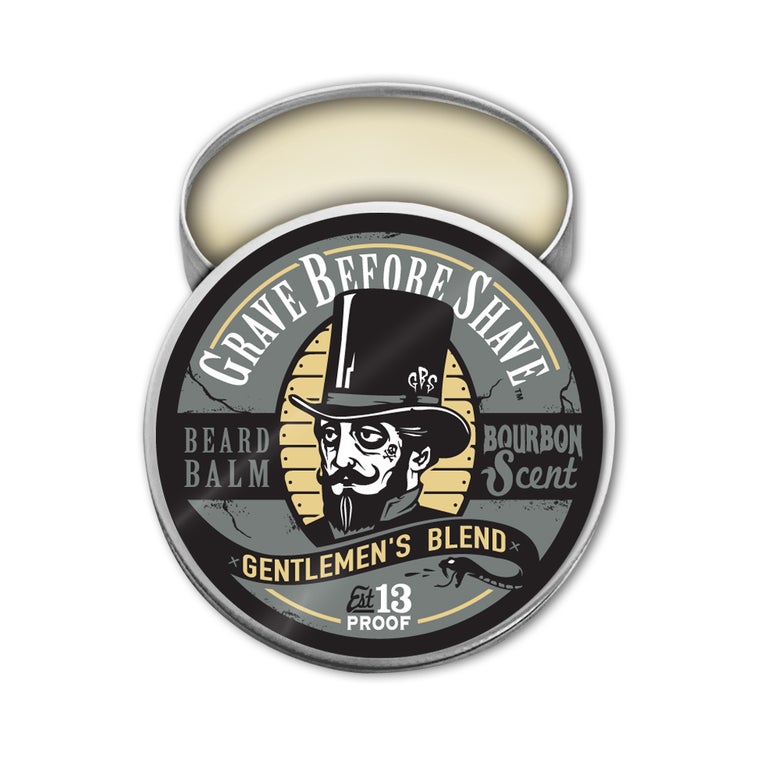 Grave Before Shave Beard Balm – 2 oz – BEARD BALM BOURBON TIN 1 product view