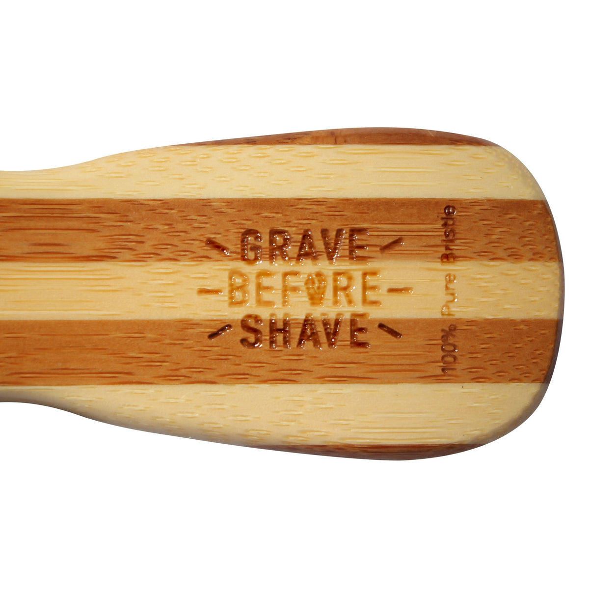 Grave Before Shave Wild Boar Bristle Beard Brush – BRUSH HANDLE BACKSIDE product view