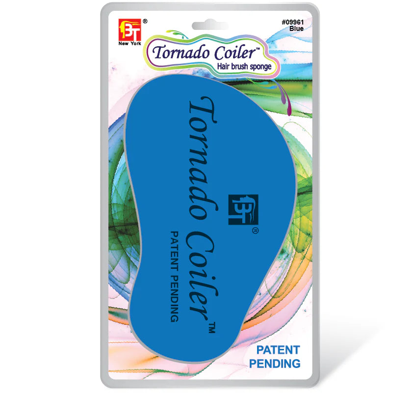 BT Tornado Coiler Hair Brush Sponge - blue