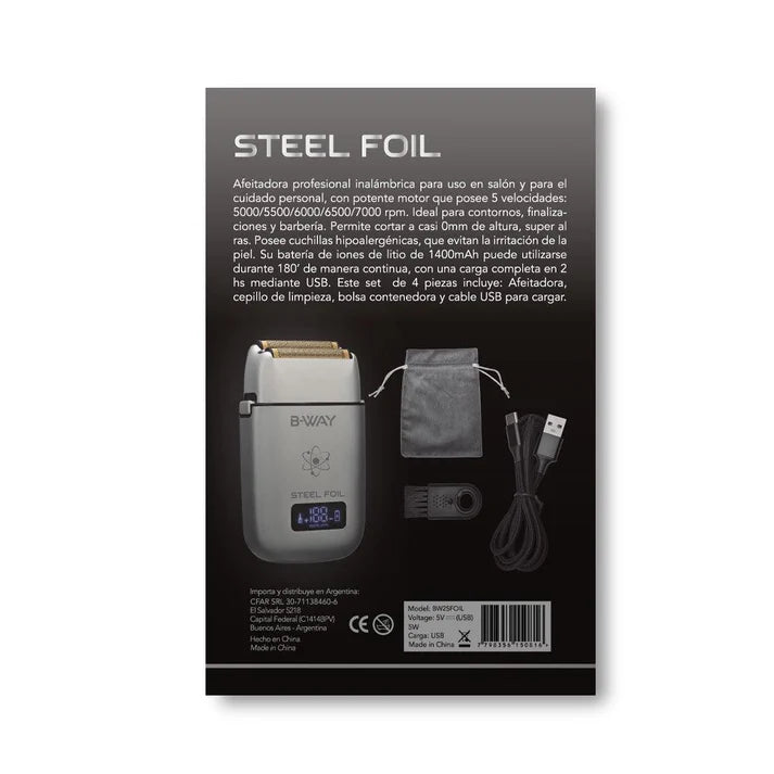BWAY Steel foil shaver adjustable RPM professional barber