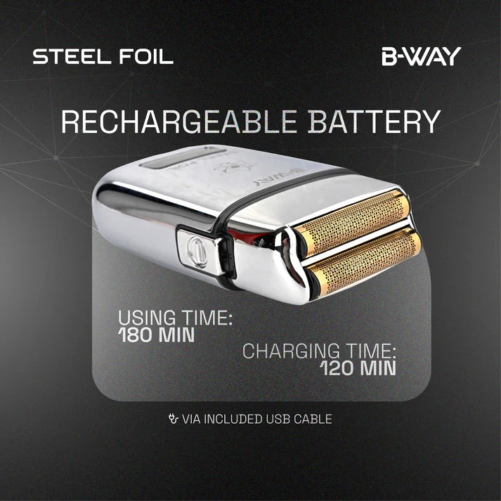 BWAY Steel foil shaver adjustable RPM professional barber