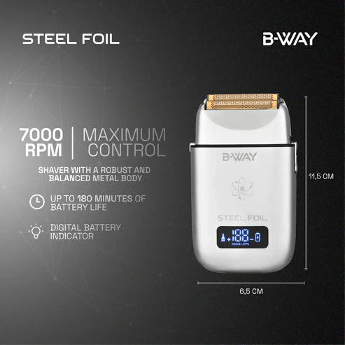 BWAY Steel foil shaver adjustable RPM professional barber