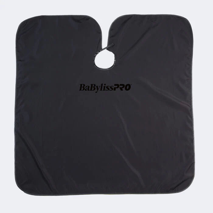 BaBylissPRO Black Barber Cape Static-Free Water-Repellent BBCAPEMB