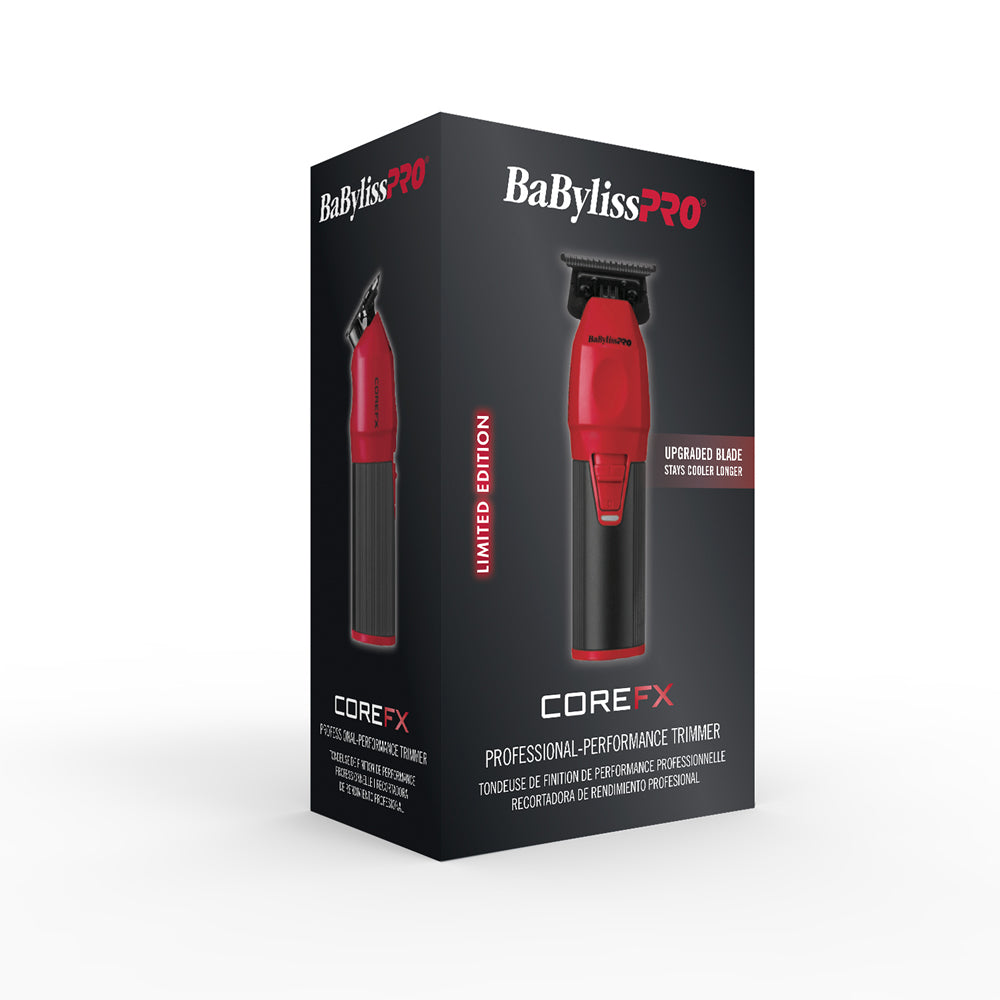 BaBylissPRO CoreFX Trimmer Red #FX76RD – Graphite Deep-Tooth Blade