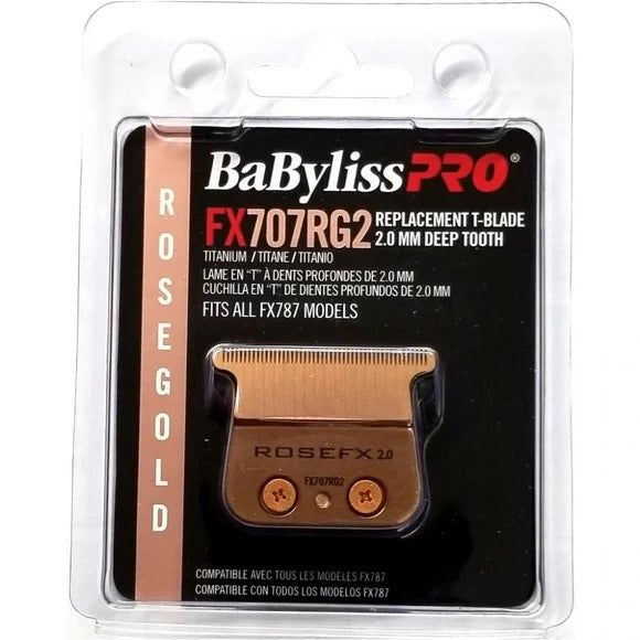 BaBylissPRO FX707RG2 rose gold titanium deep tooth T blade