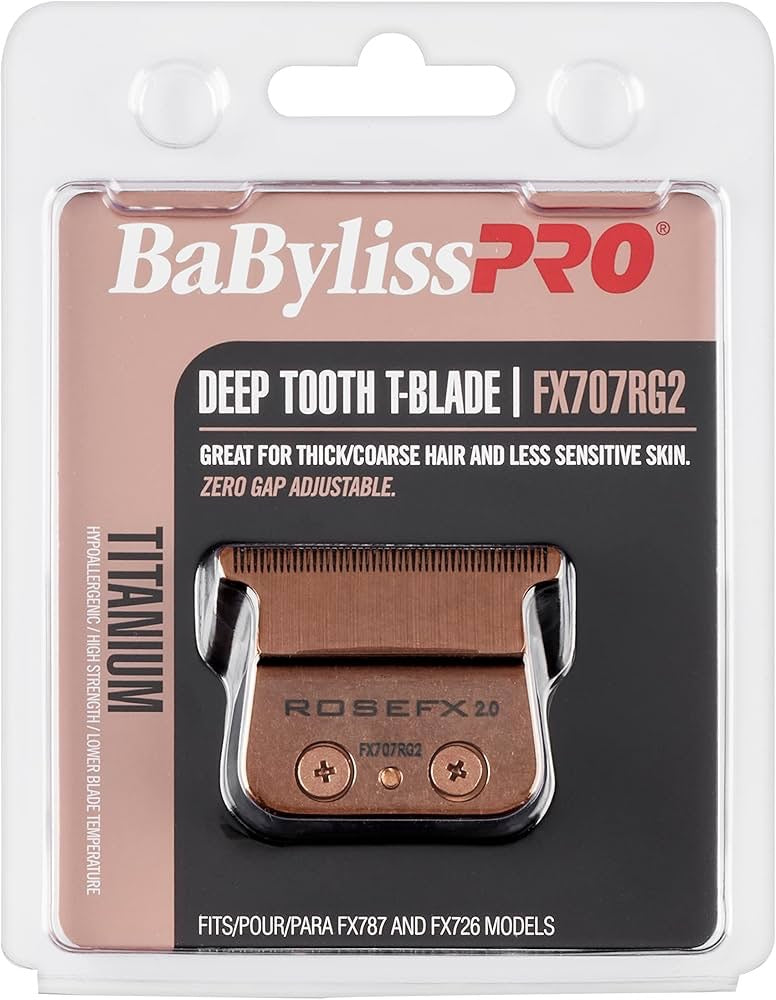 BaBylissPRO FX707RG2 rose gold titanium deep tooth T blade