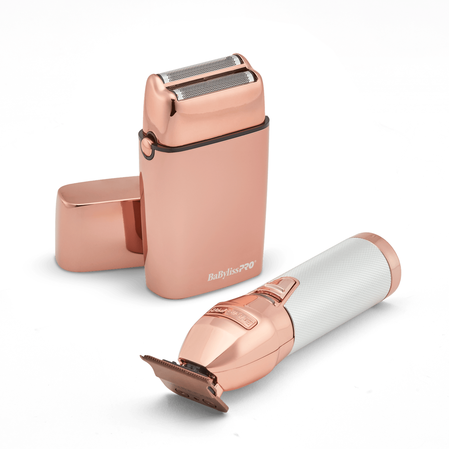 BaBylissPRO FXDUOFS2TRG Rose Gold Trimmer and Double Foil Shaver Value Pack