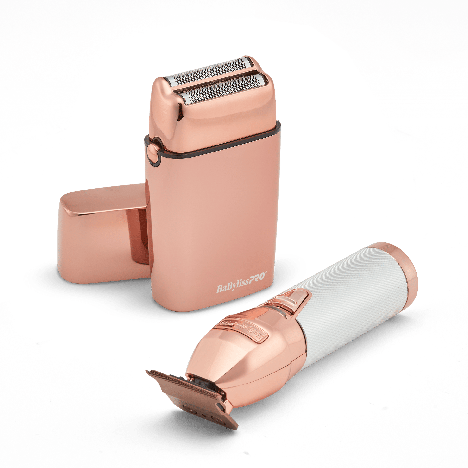 BaBylissPRO FXDUOFS2TRG Rose Gold Trimmer and Double Foil Shaver Value Pack