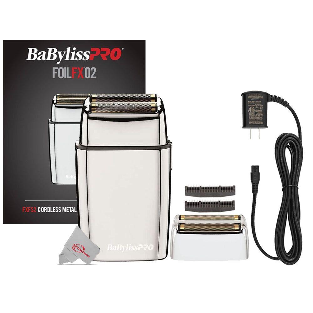 BaBylissPRO FoilFX02 FXFS2 silver cordless double foil shaver