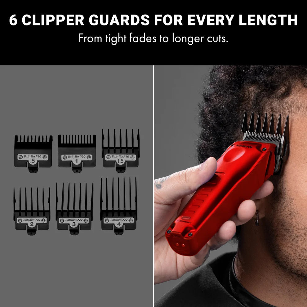 BaBylissPRO LO-PROFX Compact Clipper Red #FX82RD – 6,800 RPM