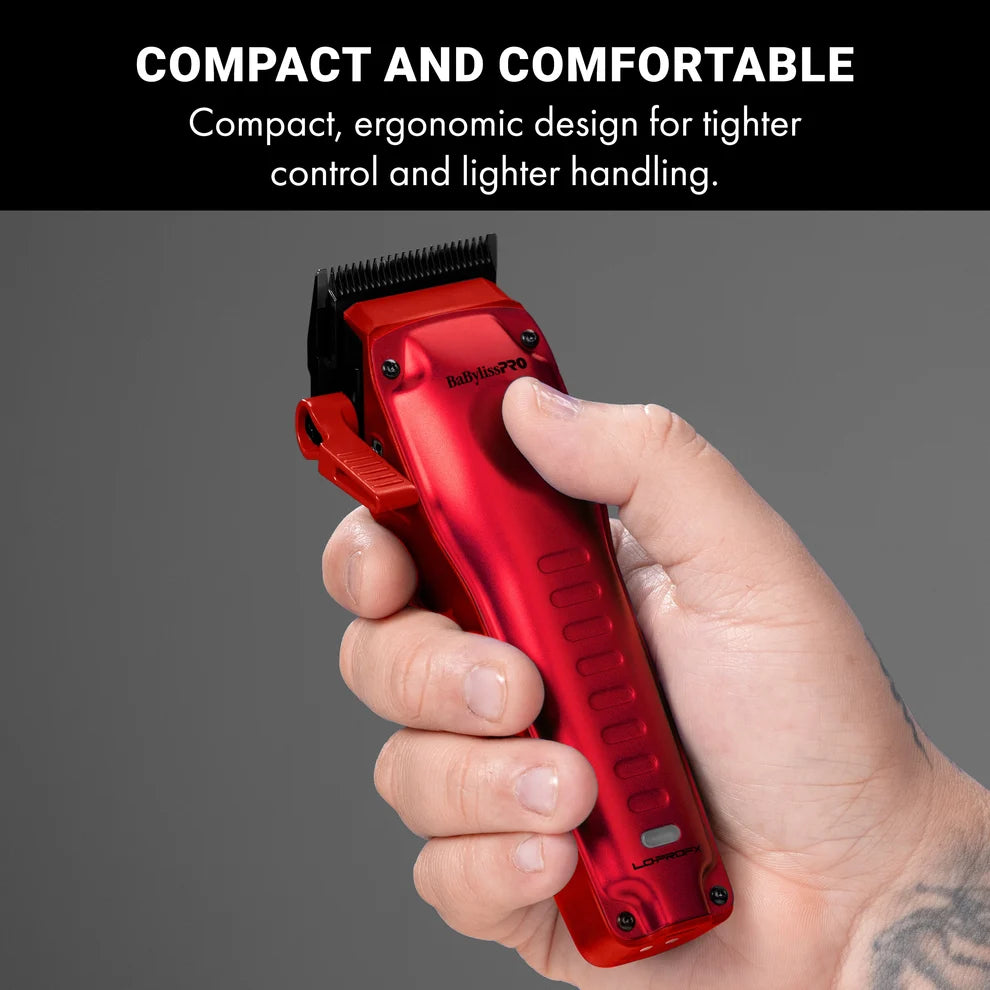 xBaBylissPRO LO-PROFX Compact Clipper Red #FX82RD – 6,800 RPM