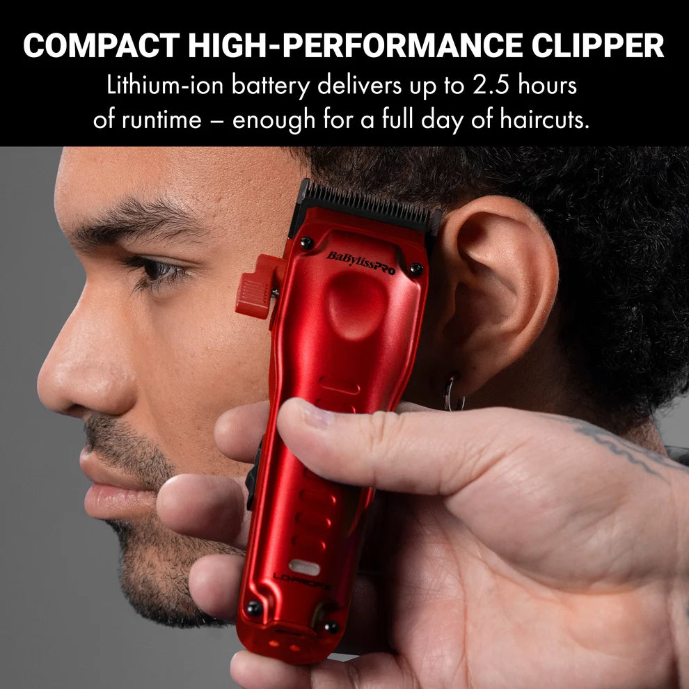 BaBylissPRO LO-PROFX Compact Clipper Red #FX82RD – 6,800 RPM