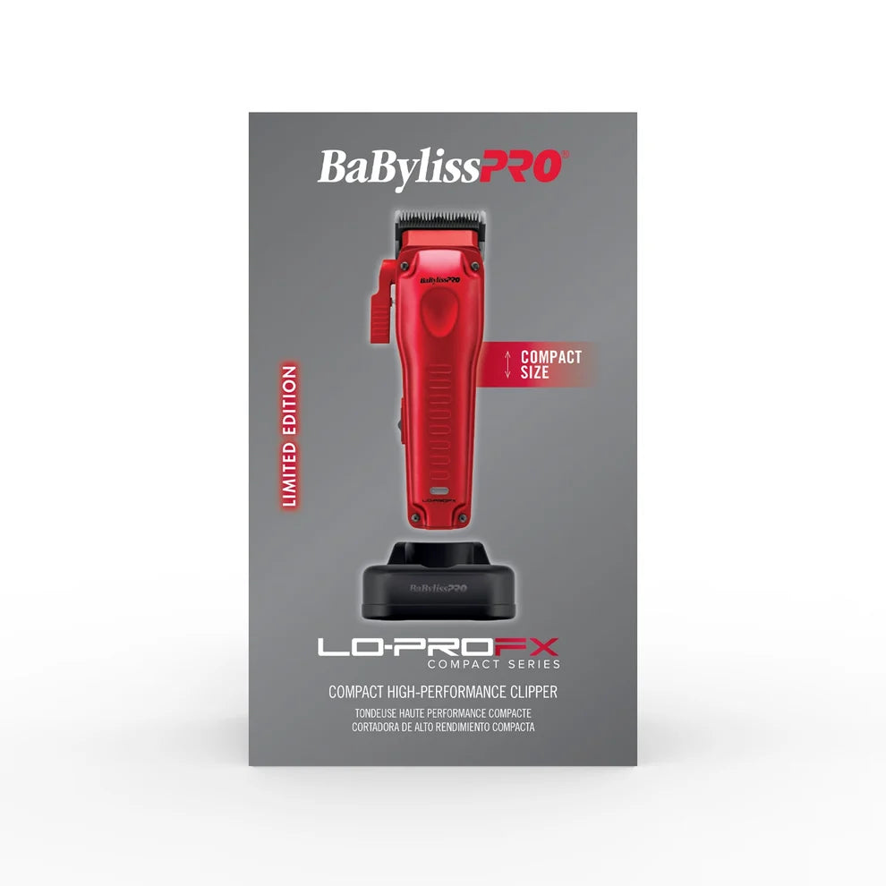 BaBylissPRO LO-PROFX Compact Clipper Red #FX82RD – 6,800 RPM