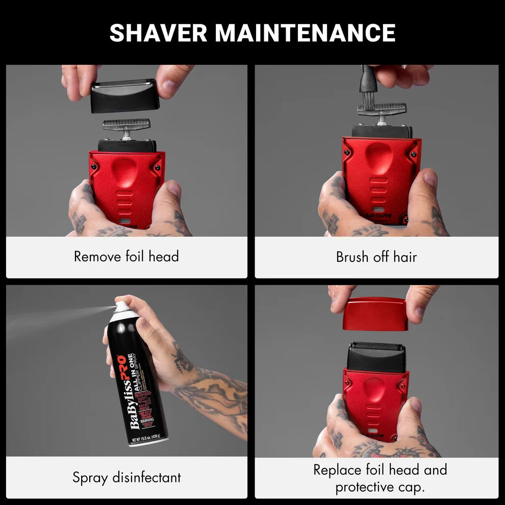BaBylissPRO LO-PROFX Compact Single Foil Shaver Red #FXLPFS1RD