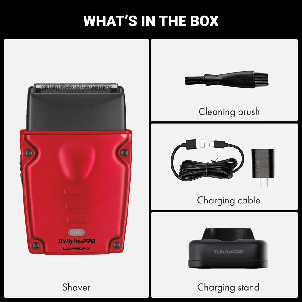 BaBylissPRO LO-PROFX Compact Single Foil Shaver Red #FXLPFS1RD