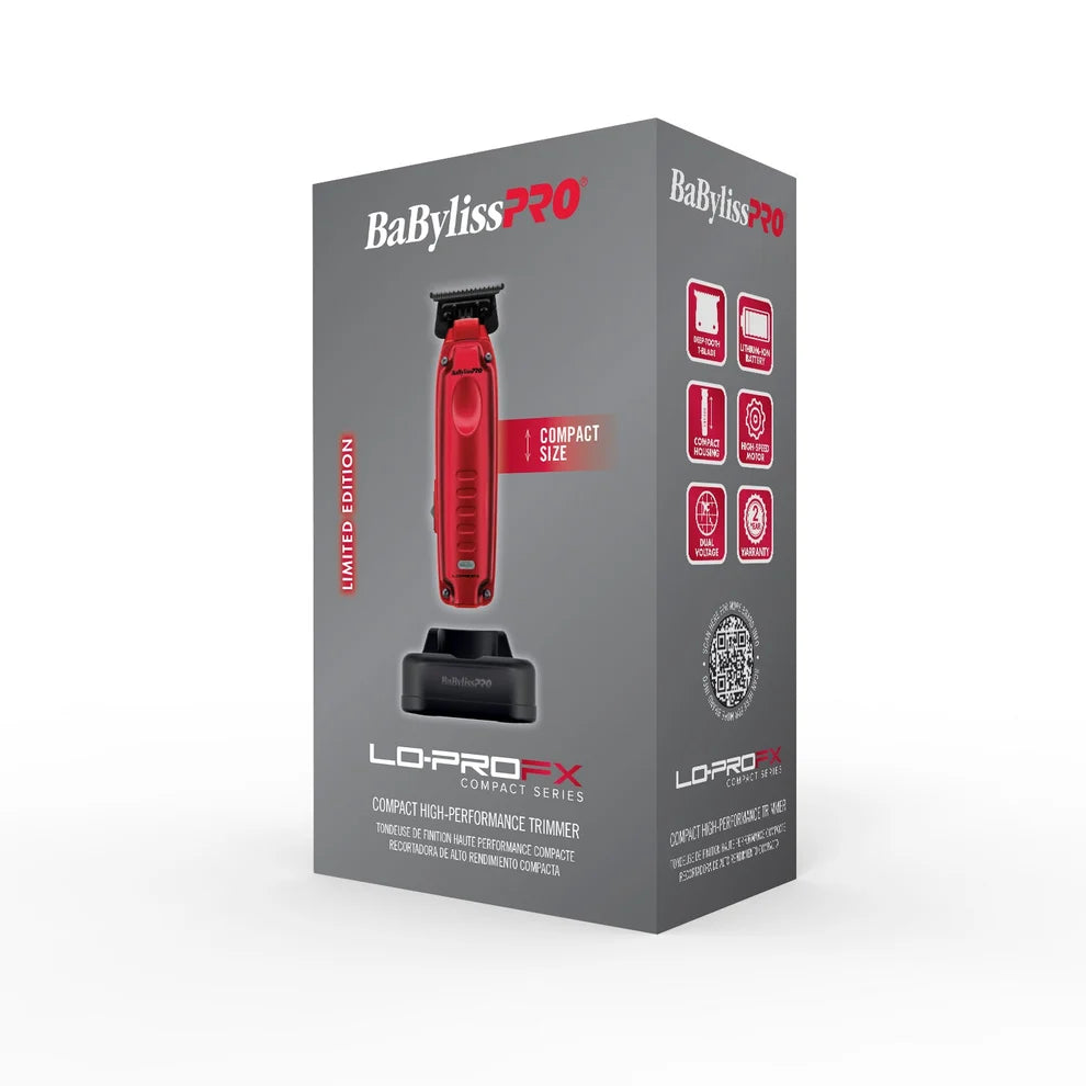 BaBylissPRO LO-PROFX Compact Trimmer Red #FX72RD – 6,800 RPM