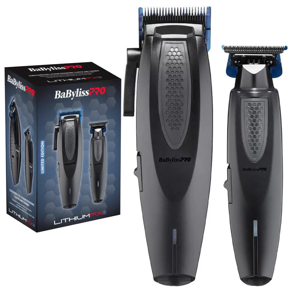 BaBylissPRO LithiumFX+ Matte Black Clipper and Trimmer Combo Set