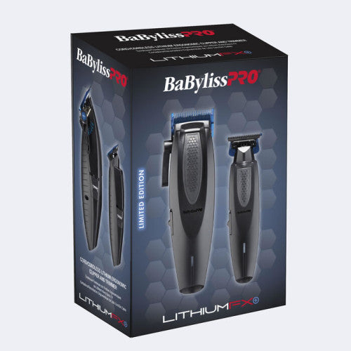 BaBylissPRO LithiumFX+ Matte Black Clipper and Trimmer Combo Set