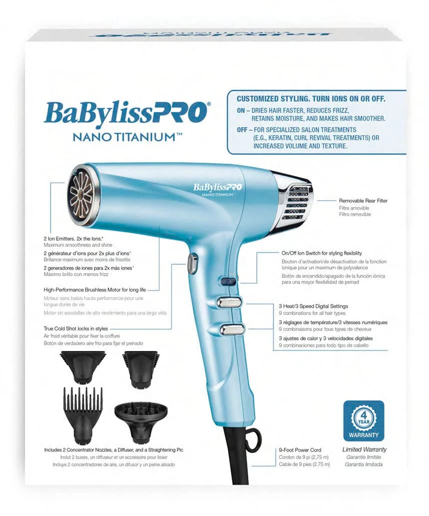 BaBylissPRO Professional High-Speed Dual Ionic Hair Dryer BNT9100