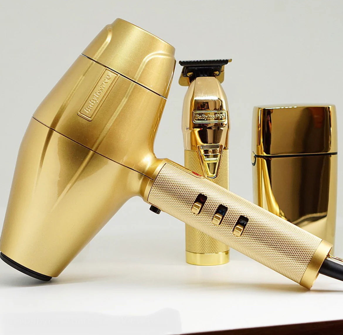 BaByliss Pro GOLDFX High Performance Turbo Dryer – Gold #FXBDG1 | Professional Brushless Motor Hair Dryer