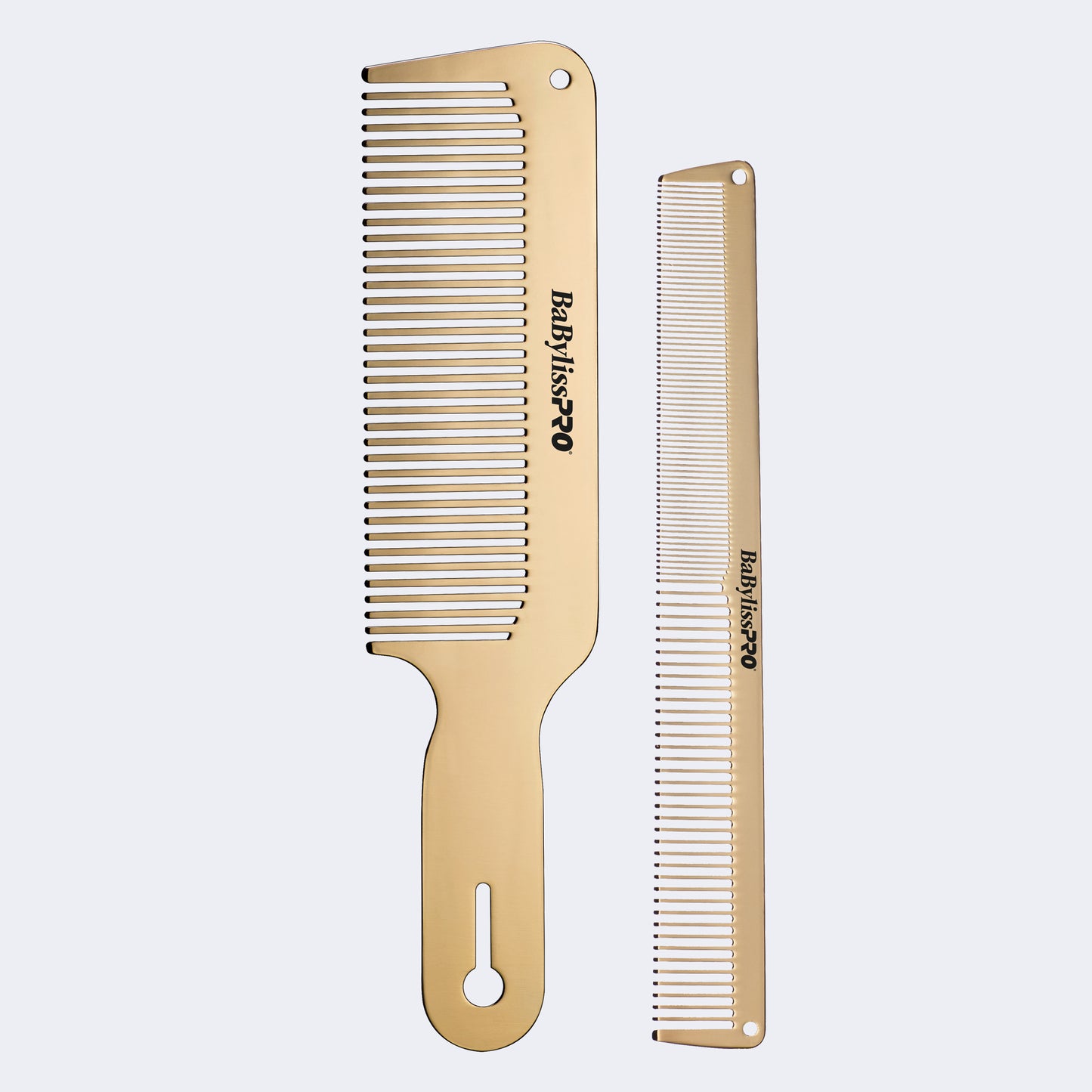 BabylissPro BARBERology GoldFX Metal Comb Set #BCOMBSET2G