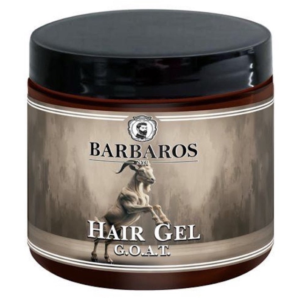 Barbaros G.O.A.T. Hair Gel 25.36oz Strong Hold Natural Shine Styling Gel
