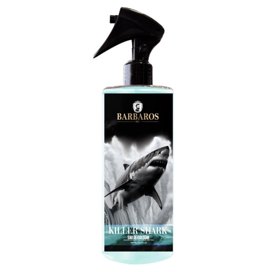 Barbaros Killer Shark Cologne 500ml Fresh Aquatic Barber Fragrance
