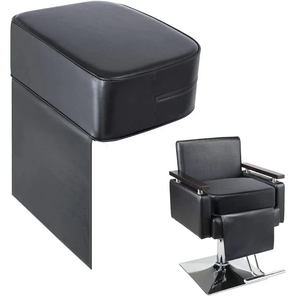 BarberMate Deluxe Child Seat Booster Cushion Black for Barber and Salon Chairs