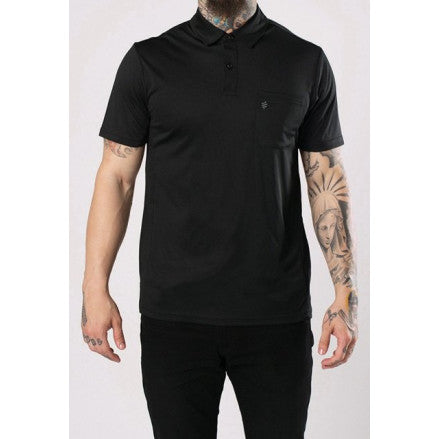 Barber Strong The Barber Polo Black – Hair-Repellent Professional Barber Shirt