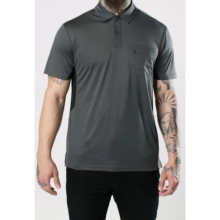 Barber Strong The Barber Polo Gray – Hair-Repellent Professional Barber Shirt