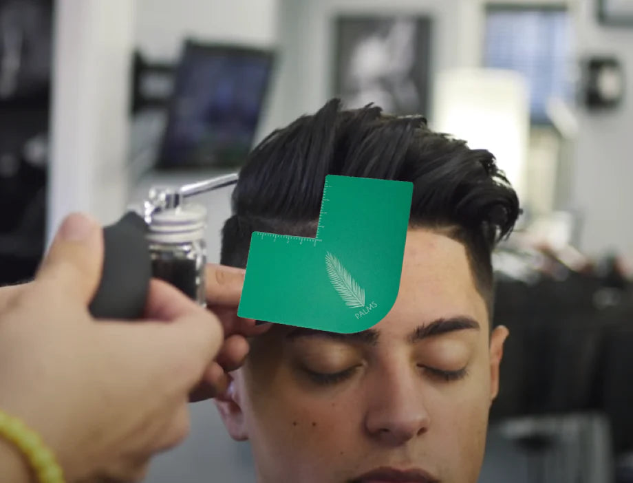 Barber enhancement card lineup tool hair fiber guide