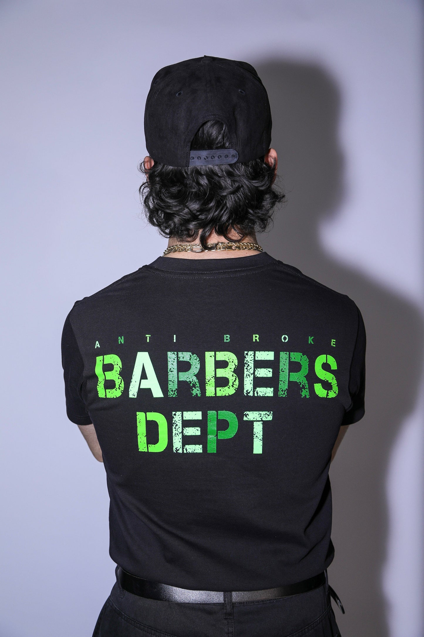 Barbers Dept Black Green Graphic T-Shirt Premium Barber Streetwear