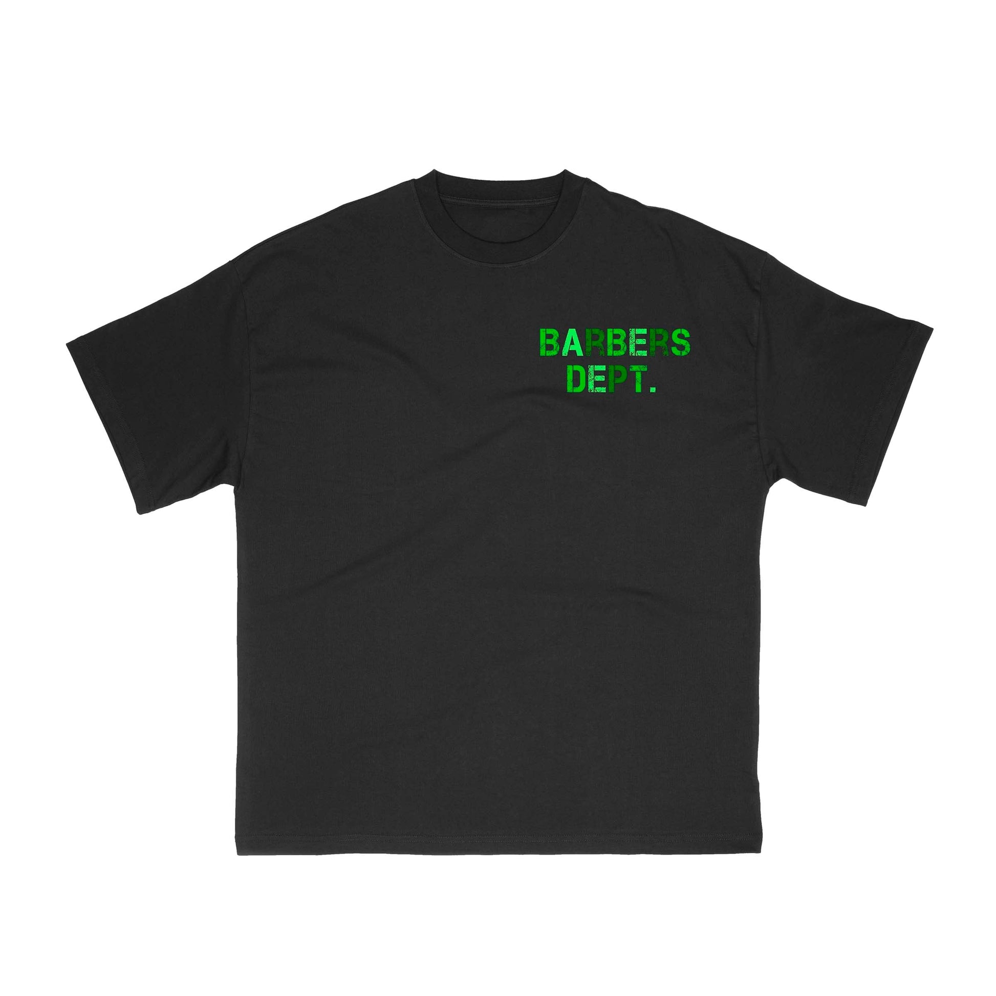 Barbers Dept Black Green Graphic T-Shirt Premium Barber Streetwear