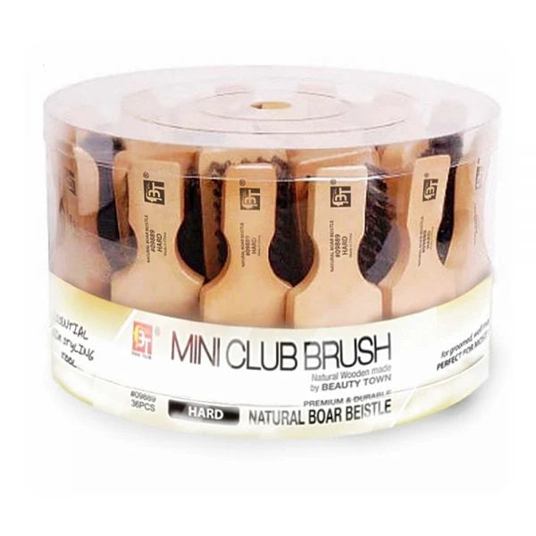 Beauty Town mini club brush hard bristles barber wave brush