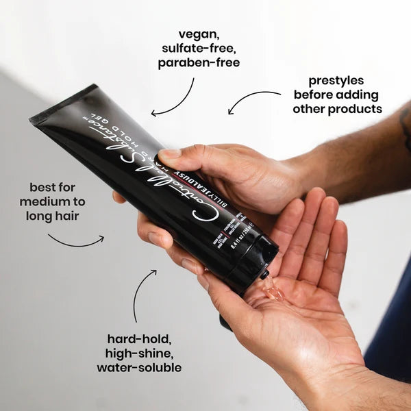 Billy Jealousy Controlled Substance Hard Hold Gel 8.4 oz – Firm Hold, No Flakes