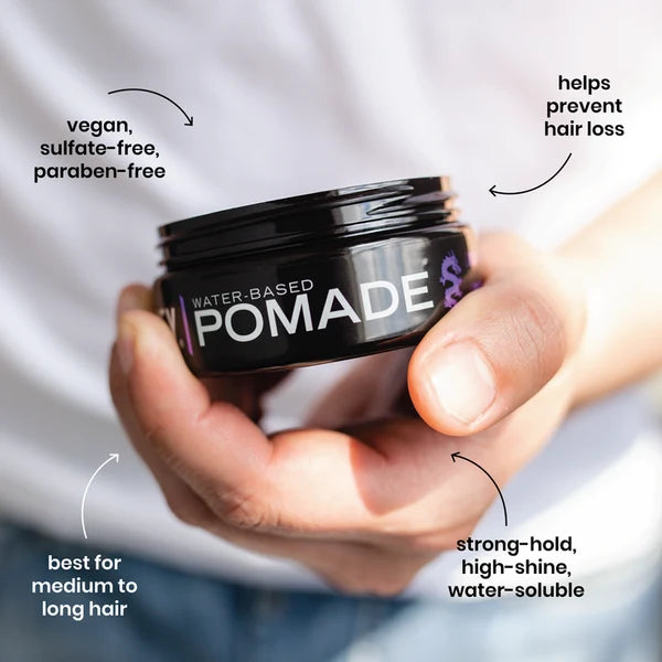 Billy Jealousy Lunatic Fringe Pomade 3 oz – Strong Hold, High Shine, Water-Based