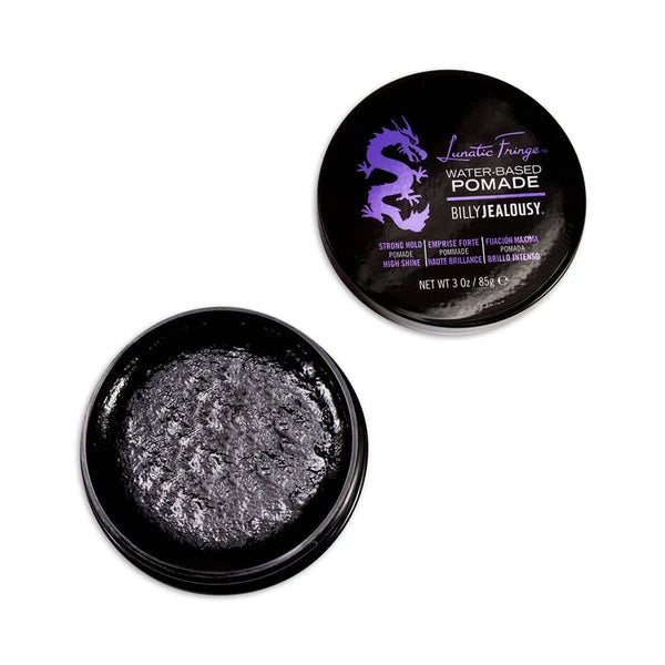 Billy Jealousy Lunatic Fringe Pomade 3 oz – Strong Hold, High Shine, Water-Based
