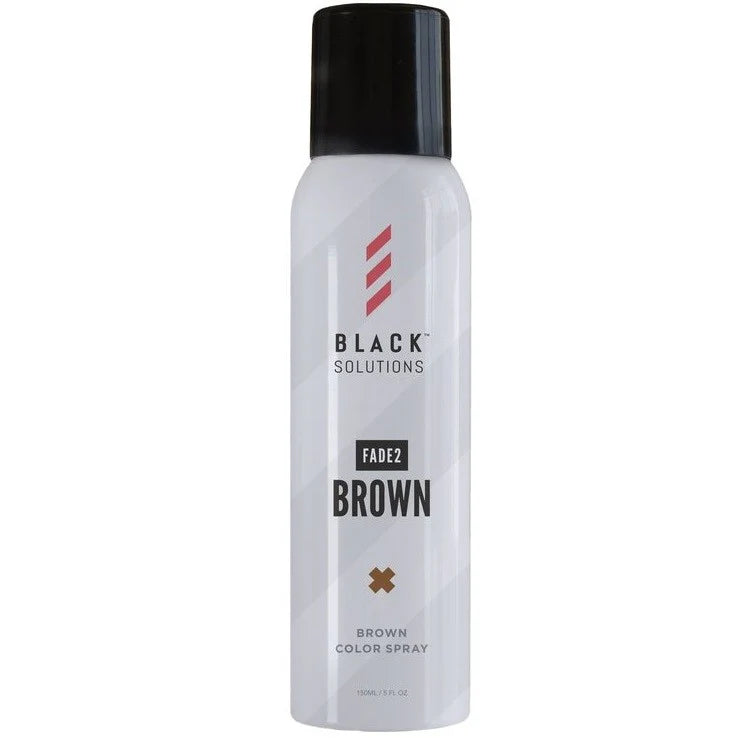 Black Solutions Fade 2 Brown spray 4oz hair and beard concealer