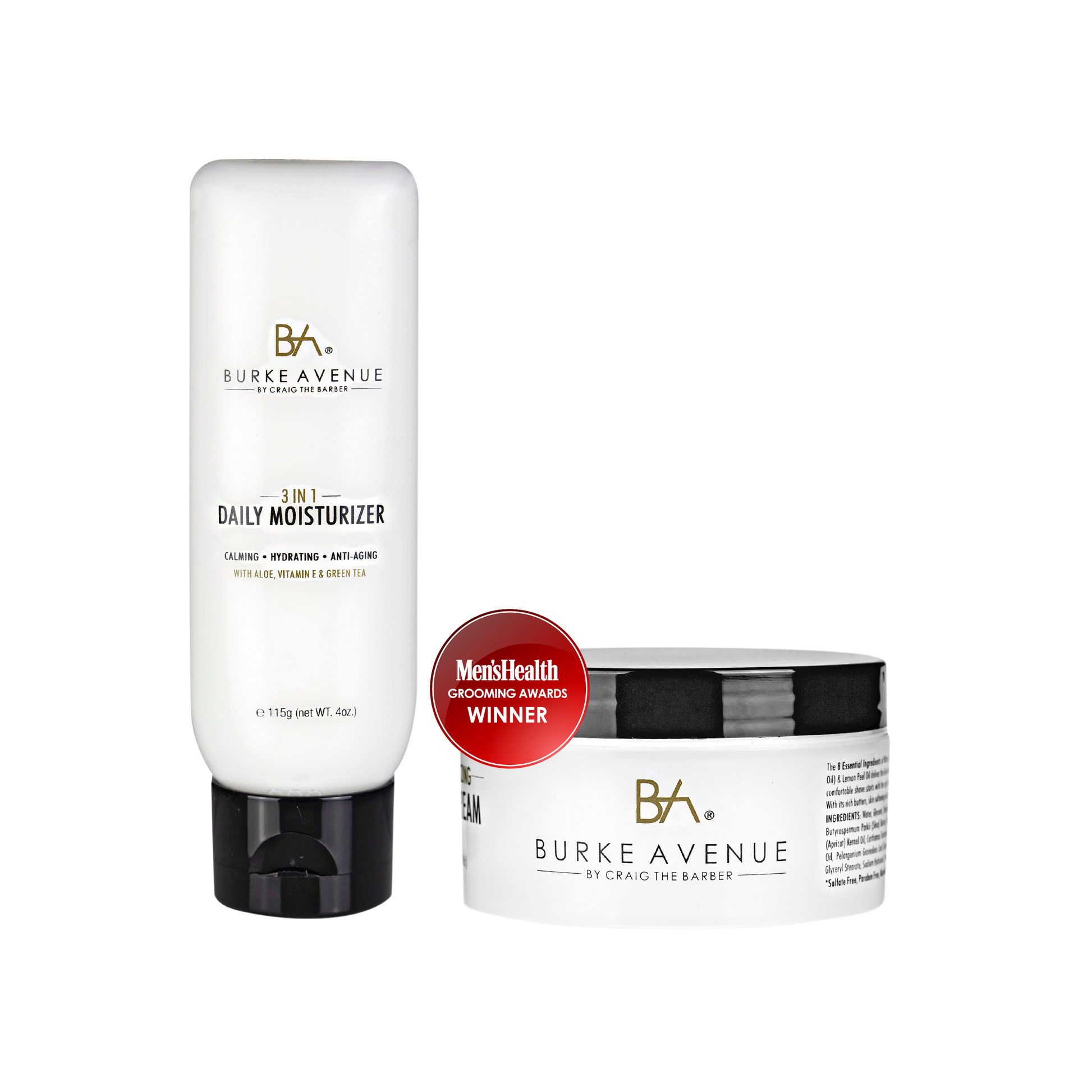 Burke Avenue Shave Cream and 3 in 1 Moisturizer Combo