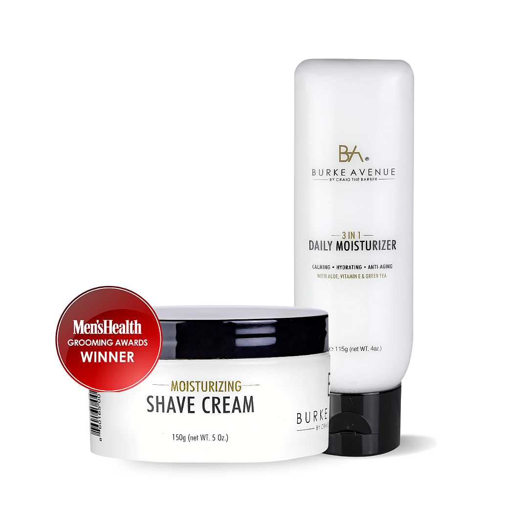 Burke Avenue Shave Cream and 3 in 1 Moisturizer Combo