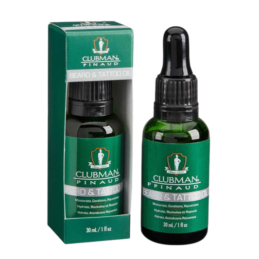 CLUBMAN BEARD AND TATTOO OIL 1 OZ