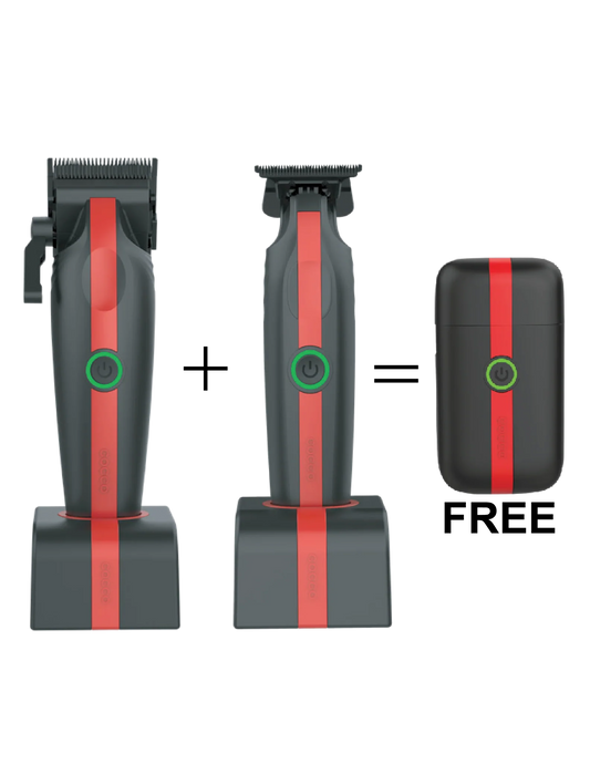 Cocco Veloce Lite Black Red Clipper Trimmer Shaver Combo