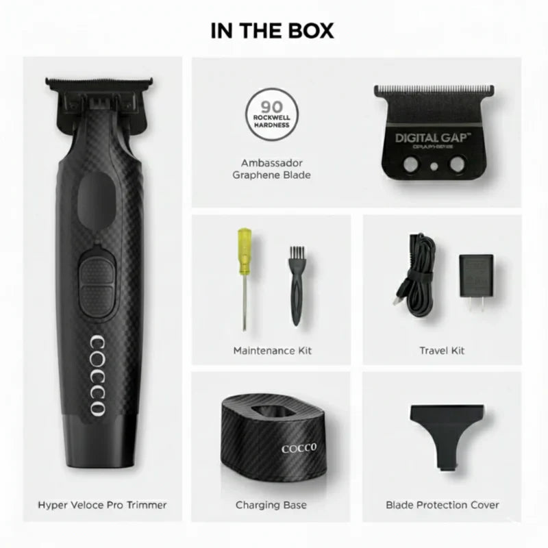 COCCO Hyper Veloce Pro trimmer carbon fiber precision barber